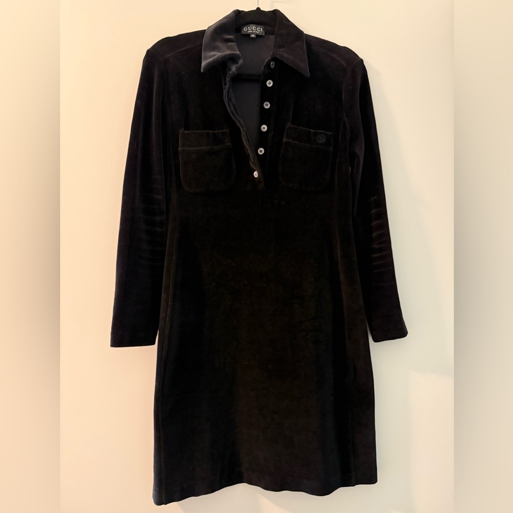 GUCCI Black Velvet Dress